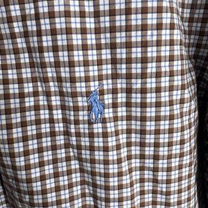 Polo Ralph Lauren Oxford Button Front Shirt Men's XL Plaid
